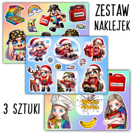 Zestaw 3 naklejek Werka Aferka